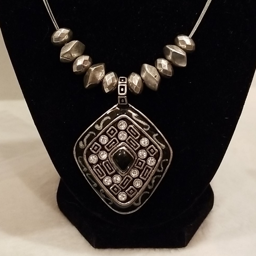 Chico's black and sliver with cz